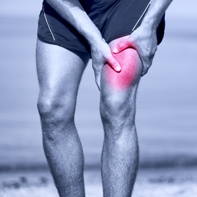 Muscle Sports Injury of Male Runner Thigh